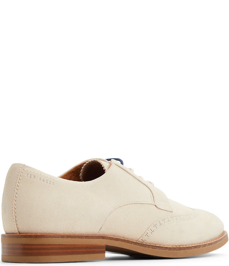 Ted Baker London Men's Hackney Suede Wingtip Brogue Detail Derby Oxfords