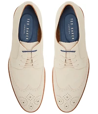 Ted Baker London Men's Hackney Suede Wingtip Brogue Detail Derby Oxfords