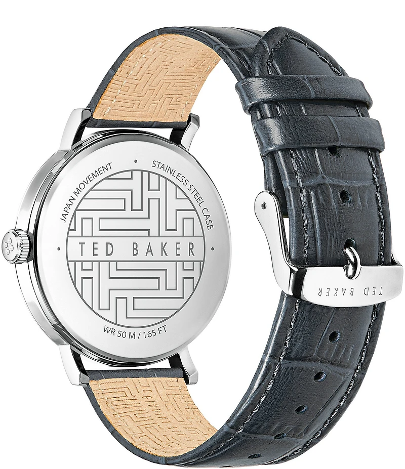 Ted Baker London Men's Phylipa 3-Hand Grey Strap Watch