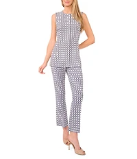 Ted Baker London Printed Coordinating Crepe Round Neck Sleeveless Tunic