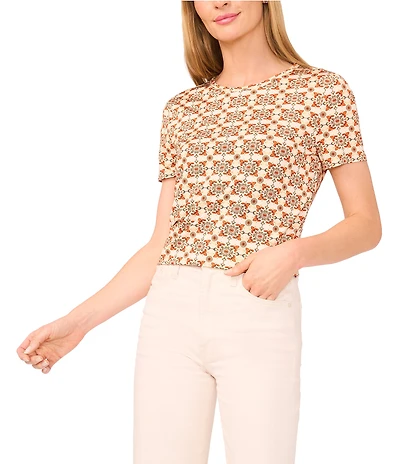 Ted Baker London Printed Jersey Crew Neck Short Sleeve Tee