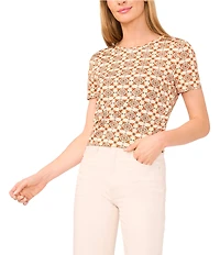 Ted Baker London Printed Jersey Crew Neck Short Sleeve Tee