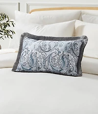 Ted Baker London Retro Paisley Fringe Printed Velvet Decorative Pillow