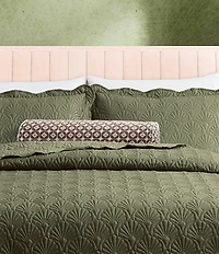 Ted Baker London Retro Printed Velvet Bolster Decorative Pillow