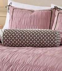 Ted Baker London Retro Printed Velvet Bolster Decorative Pillow