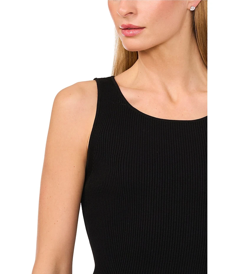 Ted Baker London Ribbed Knit Scoop Neck Sleeveless Tank