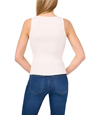 Ted Baker London Ribbed Knit Scoop Neck Sleeveless Tank
