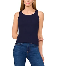 Ted Baker London Ribbed Knit Scoop Neck Sleeveless Tank