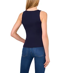 Ted Baker London Ribbed Knit Scoop Neck Sleeveless Tank