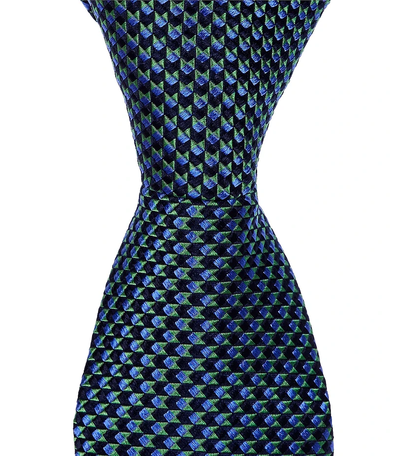 Ted Baker London Romer Geometric Natte 3 1/8#double; Silk Tie