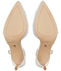 Ted Baker London Sadie Floral Embroidered Denim Pearl Ornament Slingback Pumps