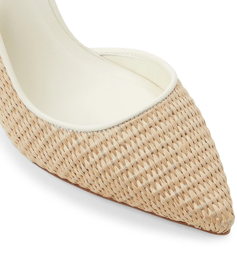 Ted Baker London Sadie Woven Raffia Pearl Ornament Detail Slingback Pumps