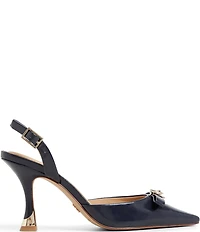 Ted Baker London Sienna Leather Rose Ornament Bow Slingback Pumps