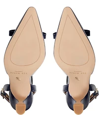 Ted Baker London Sienna Leather Rose Ornament Bow Slingback Pumps