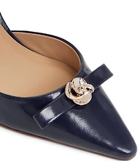 Ted Baker London Sienna Leather Rose Ornament Bow Slingback Pumps