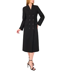 Ted Baker London Single Breasted Notch Lapel Long Sleeve Button Front Coat