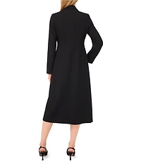 Ted Baker London Single Breasted Notch Lapel Long Sleeve Button Front Coat