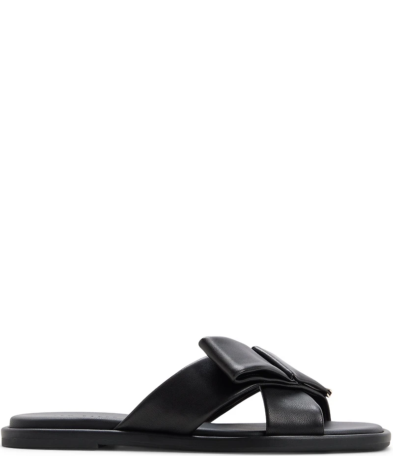 Ted Baker London Spencer Leather Bow Slide Sandals