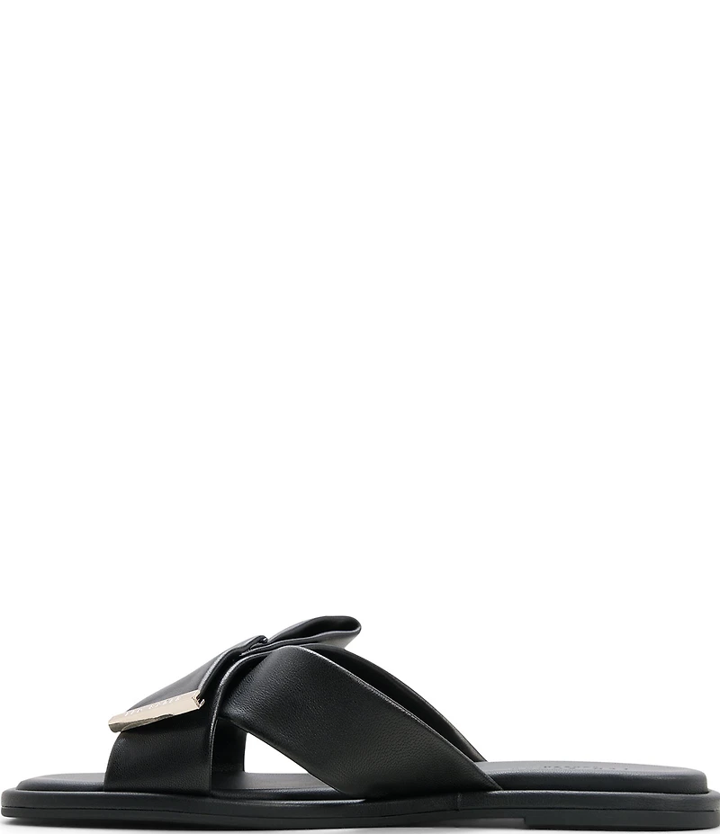 Ted Baker London Spencer Leather Bow Slide Sandals