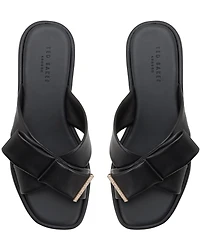 Ted Baker London Spencer Leather Bow Slide Sandals
