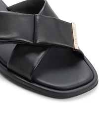 Ted Baker London Spencer Leather Bow Slide Sandals