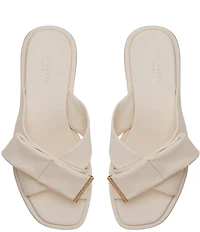 Ted Baker London Spencer Leather Bow Slide Sandals