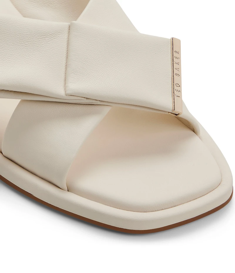 Ted Baker London Spencer Leather Bow Slide Sandals
