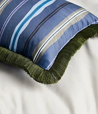 Ted Baker London Stripe Print Fringe Ruffle Hem Decorative Pillow