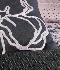 Ted Baker London Vietnam Collection Oversized Signature Magnolia Embroidered Cotton Square Pillow