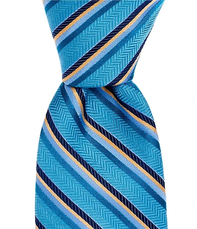Ted Baker London Welwyn Herringbone Stripe 3 1/8#double; Woven Silk Tie