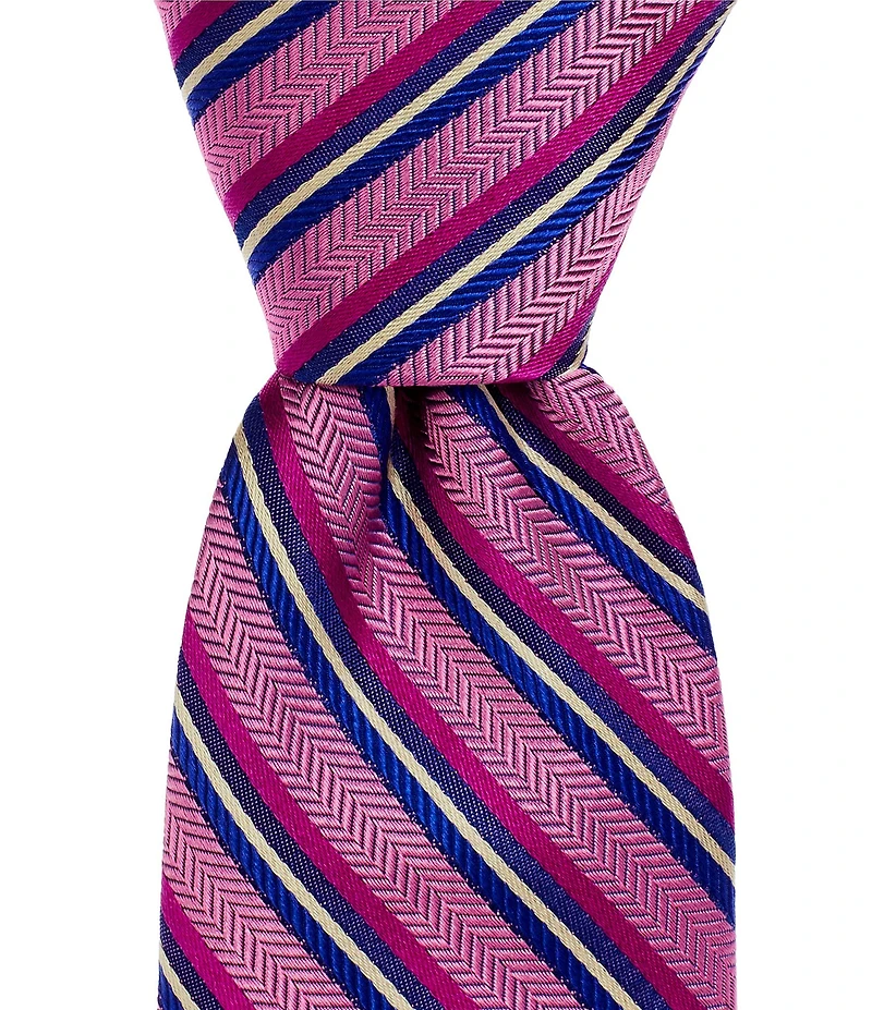 Ted Baker London Welwyn Herringbone Stripe 3 1/8#double; Woven Silk Tie
