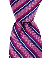 Ted Baker London Welwyn Herringbone Stripe 3 1/8#double; Woven Silk Tie