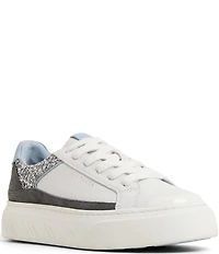 Ted Baker London Women's Adison Leather Glitter Accent Platform Sneakers