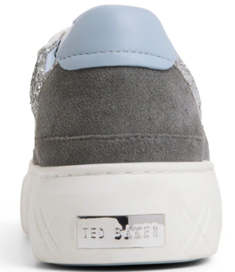 Ted Baker London Women's Adison Leather Glitter Accent Platform Sneakers