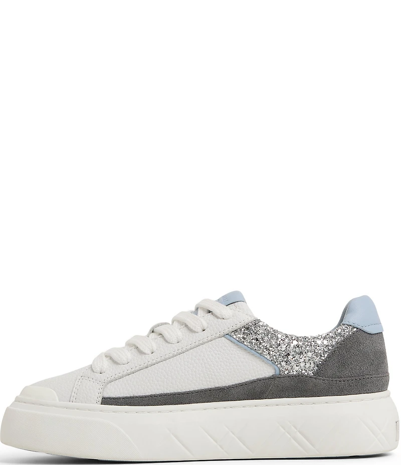 Ted Baker London Women's Adison Leather Glitter Accent Platform Sneakers