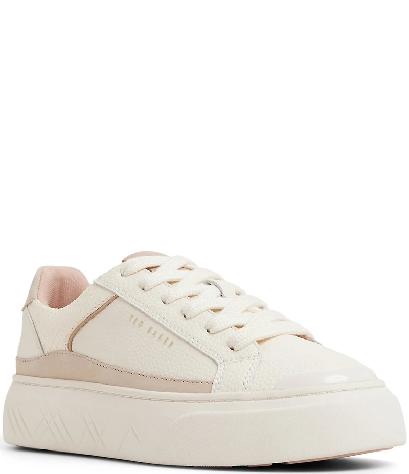 Ted Baker London Women's Adison Snake Paneled Leather Platform Sneakers