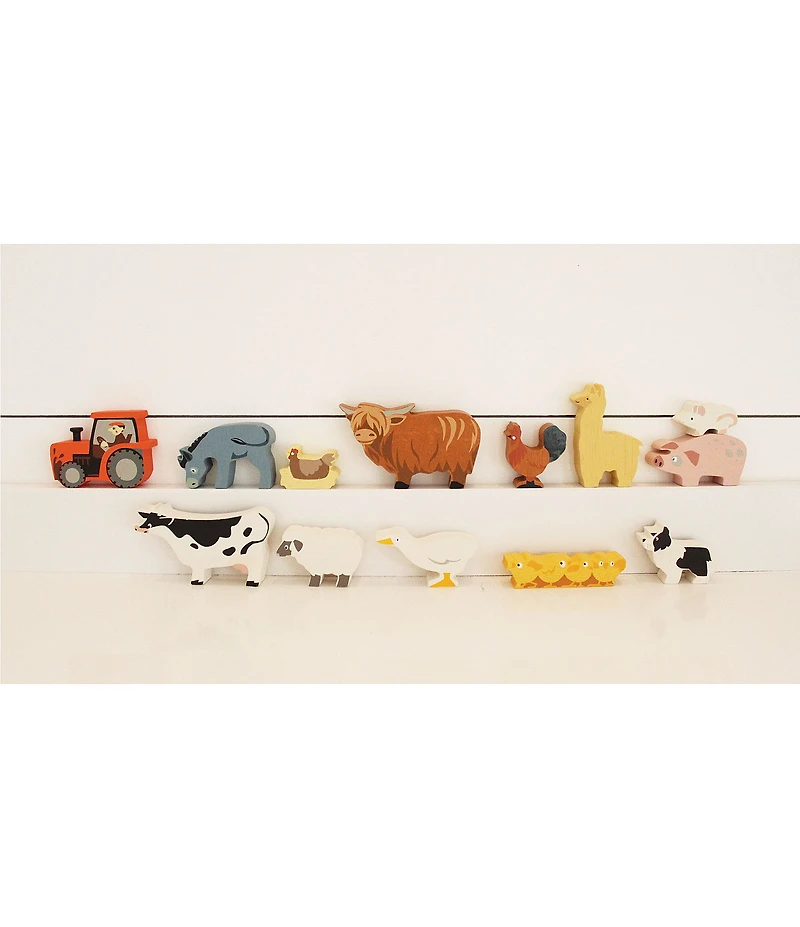 Tender Leaf Toys Farmyard Animals Collection Wooden Toy Set