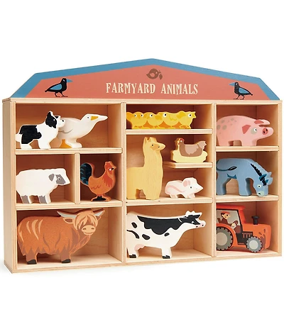 Tender Leaf Toys Farmyard Animals Collection Wooden Toy Set