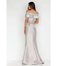Terani Couture Beaded Off-the-Shoulder Mermaid Gown