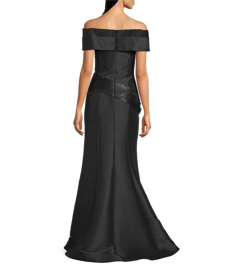 Terani Couture Beaded Off-the-Shoulder Mermaid Gown