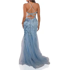 Terani Couture Beaded Sweetheart Neck Sleeveless Mermaid Gown