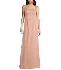 Terani Couture Crepe Straight Neck Long Sleeve Beaded 3D Petal Removeable Jacket Gown