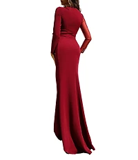 Terani Couture Illusion Neck Beaded Gown