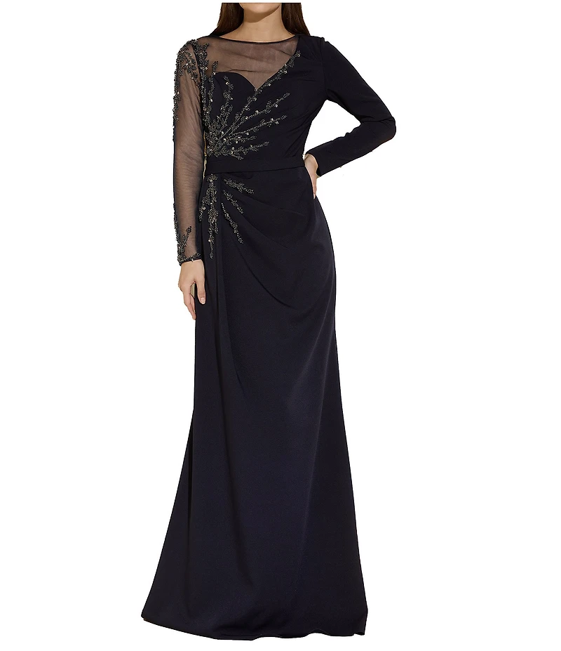 Terani Couture Illusion Neck Beaded Gown