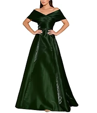 Terani Couture Off the Should Shimmer Organza Gown