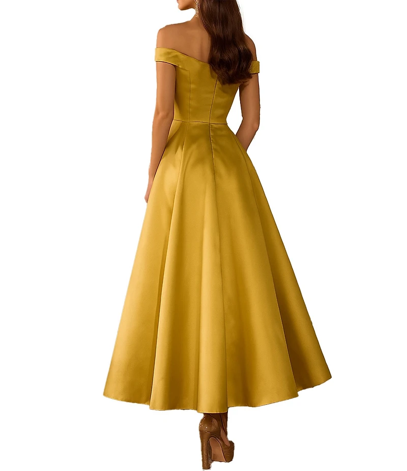 Terani Couture Off The Shoulder Beaded Gown