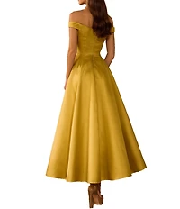 Terani Couture Off The Shoulder Beaded Gown