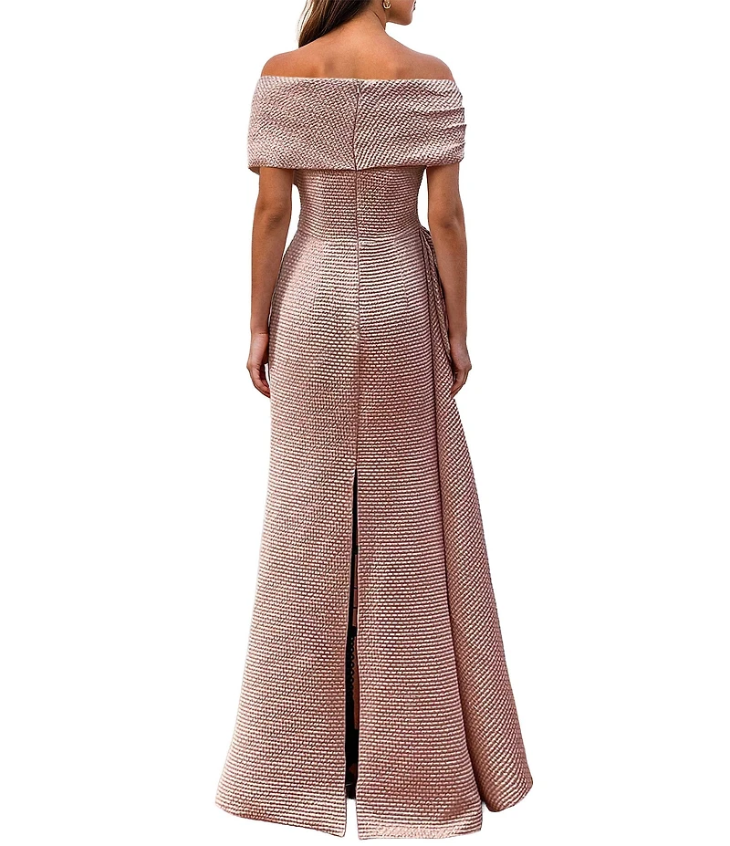 Terani Couture Off The Shoulder Gown With Beaded Detail