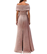 Terani Couture Off The Shoulder Gown With Beaded Detail