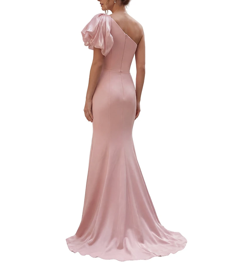 Terani Couture One Shoulder Asymmetric Mermaid Gown